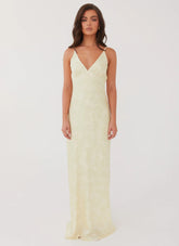 Sorrento Sun Maxi Dress - Yellow Floral